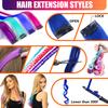 Jim&Gloria Dustless Hair Chalk Include Hair Extensions Mermaid Brushes Glitters Set of 17 Face Paint 32 Colors with Metallic and Neon view 3