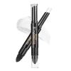 Music Flower Highlighter Stick, Double Ended Highlighter Makeup Stick with Sponge Brush, Shimmer Waterproof Long Lasting Smooth Silver Glitter Brighten Face Makeup Pencil, 1 Count view 1