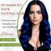 RUNATURE Blue Tape in Hair Extensions Human Hair 14 Inch 20g 10pcs Blue Hair Extensions Tape in Real Human Hair for Highlight Party Kids Colored Remy Hair view 2
