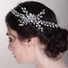 BERYUAN Crystal Flower Hair Comb for Women Wedding Bridal Rhinestone Accessory Prom Banquet Dancing Ball (blue) view 1
