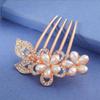 qbodp 2 Pieces Hair Comb Hair Barrettes for Women,Rhinestone Pearl Hair Clips Hair Accessories Elegant Hair Pins for Buns view 2