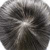 Hair Wonders Swiss Lace Hair System Toupee for Men Hairpiece Soft Lace Front Mens Toupee Human Hair Pieces Bleached Knot Natural Hairline350# 3# Dark Brown+50% Gray-100% Density7x9 view 4