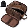 Elviros Toiletry Bag for Men, Large Travel Shaving Dopp Kit Water-resistant Bathroom Toiletries Organizer PU Leather Cosmetic Bags Fathers Day Gift (Medium, Chocolate) view 1
