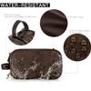 Elviros Toiletry Bag for Men, Large Travel Shaving Dopp Kit Water-resistant Bathroom Toiletries Organizer PU Leather Cosmetic Bags Fathers Day Gift (Medium, Chocolate) view 2