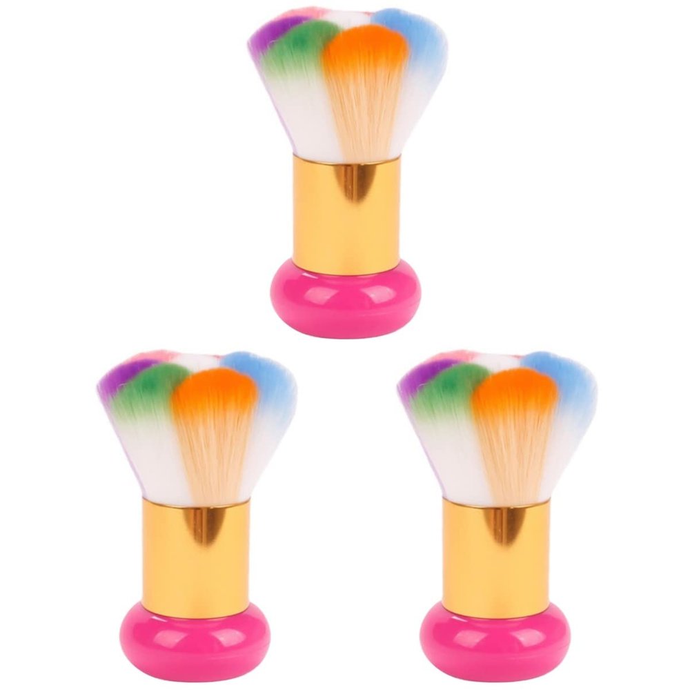 Beaupretty 3pcs Nail Dust Brush Creative Cleaning Tool for Manicure Handle Brush Hair for Home and Easily Removes Nail Dust and Powder