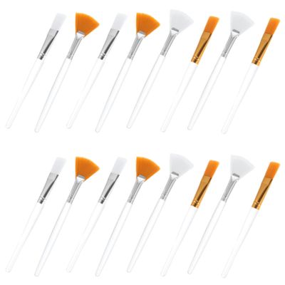 Beaupretty 16pcs Fan Makeup Brush Portable Facial Brushes for Face Masks Easy to Apply Gentle Touch for Home and Travel Use