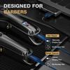 SUPRENT PRO Professional Hair Clippers for Men- Hair Cutting Kit & Zero Gap T-Blade Trimmer Combo- Cordless Barber Clipper Set with LED Display for Mens Gifts(Black) view 3