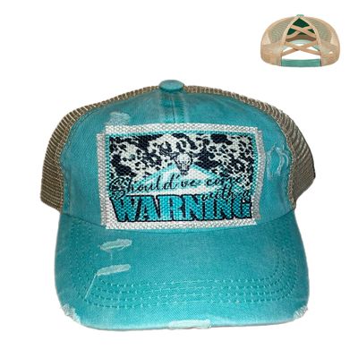 Should've Come with a Warning Patch Ponytail hat Multi