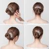 qbodp 2 Pieces Hair Comb Hair Barrettes for Women,Rhinestone Pearl Peacock Hair Clips Hair Accessories Elegant Hair Pins for Buns view 2