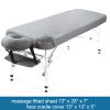 Massage Table Sheets Waterproof Massage Table Cover Set 2- Piece Include Massage Fitted Sheet and Face Cradle Cover Ultra Soft & Skin-friendly Fit Massage Table & Facial Bed, Grey, 28737 view 2