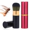 2 Pieces Retractable Kabuki Brush for Makeup,Portable Blush Brushes Makeup Brushes Contour Brush Kabuki Foundation Brush Powder Brush Travel Makeup Brushes Extensible Makeup Brush Set with Cover view 1
