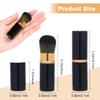 2 Pieces Retractable Kabuki Brush for Makeup,Portable Blush Brushes Makeup Brushes Contour Brush Kabuki Foundation Brush Powder Brush Travel Makeup Brushes Extensible Makeup Brush Set with Cover view 4