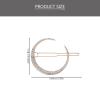 Beaupretty Rhinestone Star Hair Clips Retro Moon Hair Clips Snowflake Bobby Pin Hair Accessories for Women Girls Golden view 2