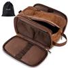 Elviros Toiletry Bag for Men, Large Travel Shaving Dopp Kit Water-resistant Bathroom Toiletries Organizer PU Leather Cosmetic Bags Fathers Day Gift (Medium, Dark Brown) view 1