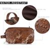 Elviros Toiletry Bag for Men, Large Travel Shaving Dopp Kit Water-resistant Bathroom Toiletries Organizer PU Leather Cosmetic Bags Fathers Day Gift (Medium, Dark Brown) view 2