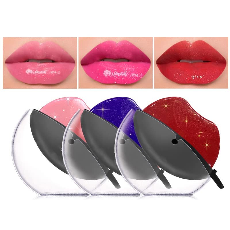 DAGEDA 3 Colors Lazy Lipstick, Pearl Lipstick Magic Color Changing Lipstick, Labiales Magicos Long Lasting Moisturizing Lipstick, Not Fade Lip Shape Lipstick for Lazy PeopleColor A