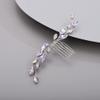BERYUAN Light Purple Simple Crystal Hair Comb for Women Wedding Bridal Handmade Accessory Rhinestone Hairpiece Prom Banquet (light purple) view 3