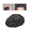 Hair Wonders Swiss Lace Hair System Toupee for Men Hairpiece Soft Lace Front Mens Toupee Human Hair Pieces Bleached Knot Natural Hairline#220 2# DARKEST BROWN +20% Gray-100% density8x10 view 1