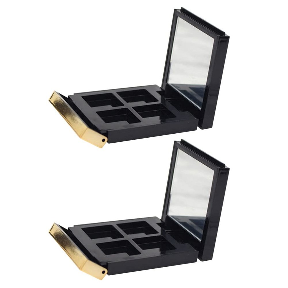 Beaupretty 2pcs Eye Shadow Box Eyeshadow Case Containers Diy Magnetic Trays Empty Eyeshadow Pans Clear Makeup Waterproof Eye Make up Makeup Palette Travel Storage Red Box Plastic