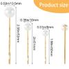 OIIKI 12PCS Pearls Hair Bobby Pins, Pearl Hair Clips, 3 Sizes Pearl Barrettes, Decorative Wedding Bobby Pins, Bridal Hairstyles Accessories for Women, Girls, Daily Use, Parties -Gold view 2