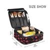 OTVEE Halloween Red Vampire Lips Makeup Bag Travel Cosmetic Bag Large Train Case with Adjustable Dividers view 3