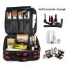 OTVEE Halloween Red Vampire Lips Makeup Bag Travel Cosmetic Bag Large Train Case with Adjustable Dividers view 4