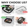 Moyad TSA Approved Clear Toiletry Bag with Handle, 3 Pack Quart Size 3-1-1 Liquids Pouch for Travel, Transparent Makeup & Cosmetic Organizer for Women Men, Black view 4