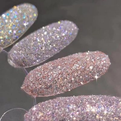 6 Colors Holographic Diamond Nail Powder,Sparkling Crystal Nail Sequins Extra Fine Glitter Dust Laser Effect Bright Shining Flakes for Acrylic Nails Polish Nail Art DIY Decoration (Multi Color)