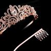 2 Pack Rose Gold Crystal Crowns Tiara for Women, Girls Elegant Princess Rhinestone Crown with Combs, Bridal Wedding Headbands Prom Birthday Party Halloween Hair Accessories Jewelry Gifts for Women view 3