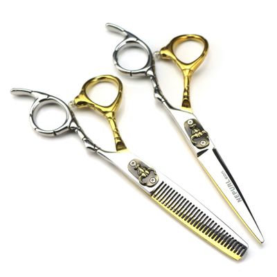 6.0 Inch Hair Cutting Scissors Set, Hair Cutting Scissors Shears Kit, 440C Steel Stainless Japanese Process, with Free Fine Black Leather Case, for Barber, Salon, Home