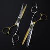 6.0 Inch Hair Cutting Scissors Set, Hair Cutting Scissors Shears Kit, 440C Steel Stainless Japanese Process, with Free Fine Black Leather Case, for Barber, Salon, Home view 4