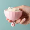 Beavorty 3pcs Bath Brushes for Gentle Exfoliation Wear-Resistant Shower Scrubbers Toast and Cherry Blossom for Daily Use and Care view 3