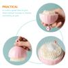 Beavorty 3pcs Bath Brushes for Gentle Exfoliation Wear-Resistant Shower Scrubbers Toast and Cherry Blossom for Daily Use and Care view 4