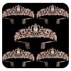 5 Pack Rose Gold Crystal Crowns Tiara for Women, Girls Elegant Princess Rhinestone Crown with Combs, Bridal Wedding Headbands Prom Birthday Party Halloween Hair Accessories Jewelry Gifts for Women view 1