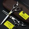 6.0 Inch Hair Cutting Scissors Shears Kit, Hair Cutting Scissors Set, Stainless Japanese Process, with Free Fine Black Leather Case, for Barber, Salon, Home(Silver) view 1