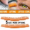 Lash Lift Pad, Eyelash Lift Shield, 5 Sizes Perm Rod DIY Lash Lifting at Home, Softer Perming Curlers Fit Eyes, Reusable Silicone Roller Orange Flat C curl Work with Glue Balm Very Well view 4