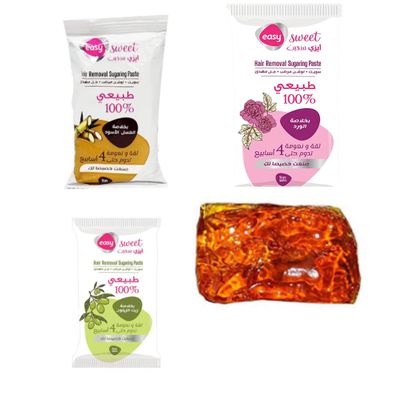16 Pcs Easy to Prepare Packs for Hair Removal Waxing, Waxing, Sugar Honey Sweetener Paste Natural For All Body Parts All Hair Types Brazilian Bikini Underarms Easy To Prepare (16 packs total of 14.2 oz) 