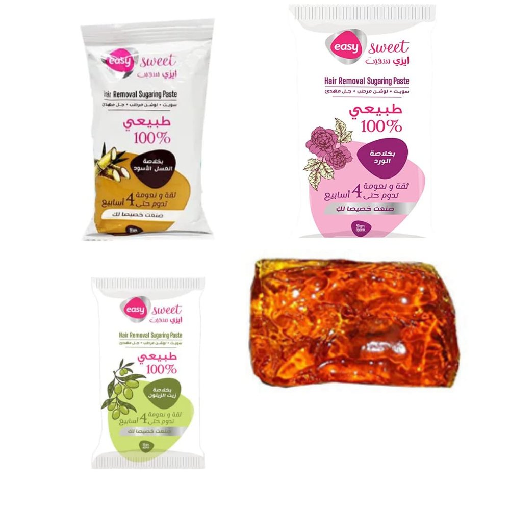 16 Pcs Easy to Prepare Packs for Hair Removal Waxing, Waxing, Sugar Honey Sweetener Paste Natural For All Body Parts All Hair Types Brazilian Bikini Underarms Easy To Prepare (16 packs total of 14.2 oz) 