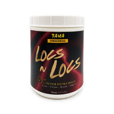 Taha Locs & Locs Gel - 5X Super Extra Hold, Natural & Non-Damaging for Locs, Braids, Twists - Salon Size (Original(Shea Butter), 70 Oz, Pack of 1)