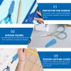 VICASKY 6pcs Leather Scissor Protective Sleeves for Hairdressing Shears and Stylish Scissor Covers to Prevent Accidental Cuts for Barbers and Home Use view 2