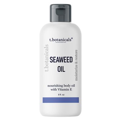 Seaweed Body Oil 8 oz. Nourishing Sea Moss Oil Fast Absorbing Firming Anti-Aging Non-Greasy Oil Day and Night Massage Kelp Moisturizer for Dry Dull, Sagging Skin, Face, Hair, Foot, Hands (Lavender)