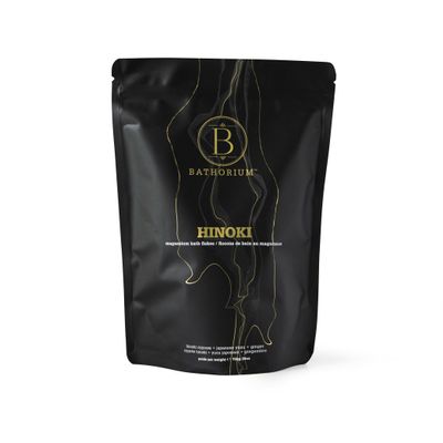 Bathorium Hinoki Mineral Magnesium Chloride Bath Flake, Relaxing Bath Soak with Japanese Hinoki, Detoxifying, pH Balanced for Women, Good for Sensitive Skin, 26 oz