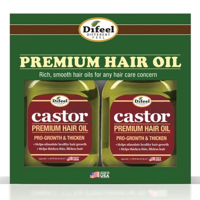Difeel Pro-Growth & Thicken Premium Castor Hair Oil 7.1 oz. - Deluxe 2-PC Gift Set