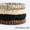 19Momme Silk Scrunchie Thick Hair Ties for Curly Hair, No Slip Hair Bands for Women, Vintage Satin Hair Accessories (XFQ-4BCCA) view 2