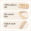 19Momme Silk Scrunchie Thick Hair Ties for Curly Hair, No Slip Hair Bands for Women, Vintage Satin Hair Accessories (XFQ-4BCCA) view 4