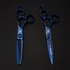 6.0 Inch Hair Cutting Scissors Kit, Professional Hair Cutting Scissors Shears Set, Hairdressing Scissors Kit,for Home, Salon, Barber(Blue) view 3