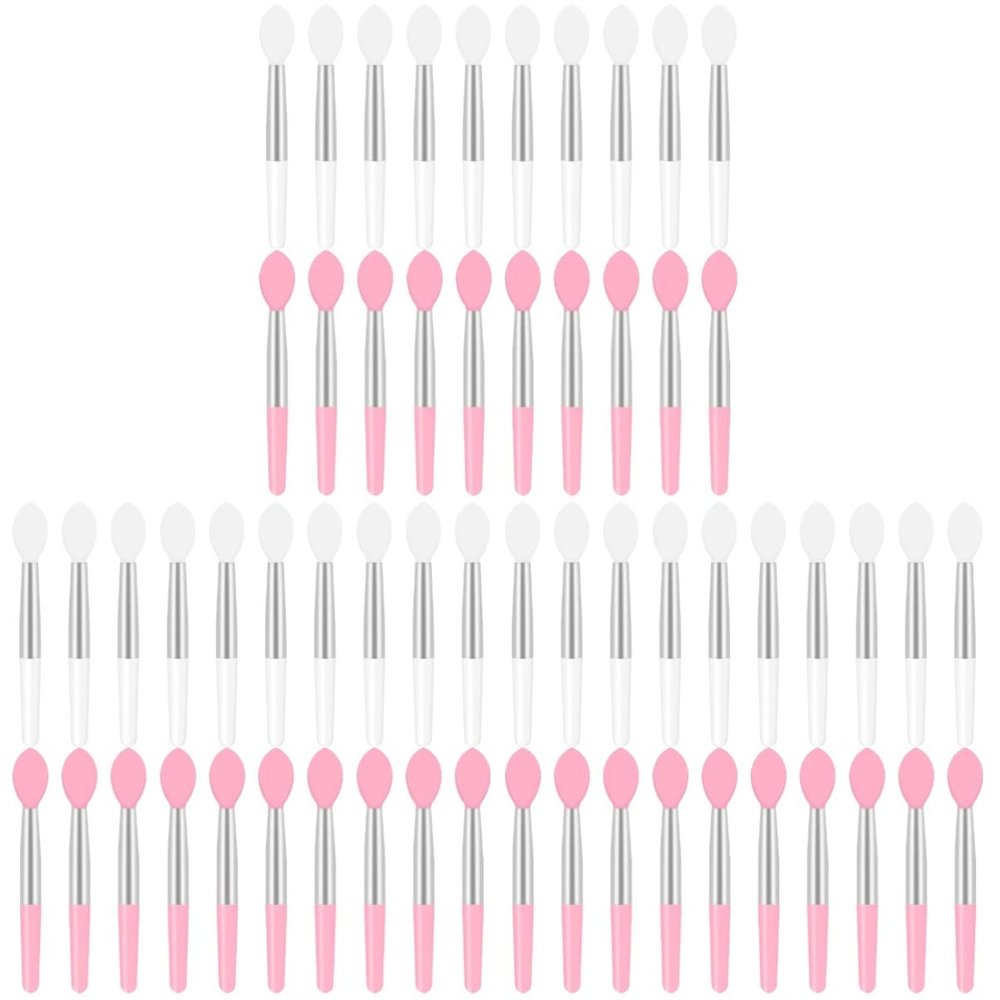 minkissy 60pcs Silicone Lip Brush for Blush Makeup Travel Lip Gloss Wand Applicator