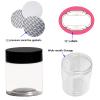 12 Pack 4 oz Plastic Jars,Wide-mouth Clear Storage Containers with Black Lids, Empty Round Clear Plastic Jars with Lids and labels for Body Butter, Bath Salt, Slime and Beauty Products view 4