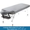 Waterproof Massage Table Sheets, Massage Table Cover Set 2- Piece Include Massage Fitted Sheet and Face Cradle Cover Ultra Soft & Skin-friendly Fit Massage Table & Facial Bed, Grey, 24737 view 2