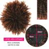 Afro Kinky Curly Toppers for Women - Synthetic Ombre Brown Top Hair Pieces Clip on With Bangs, Convertible Toupee & Tooper for Thinning Hair, Short Curly, 30# view 2